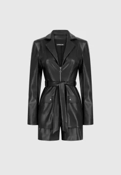 Vegan Leather Blazer Playsuit -^Manière De Voir Best