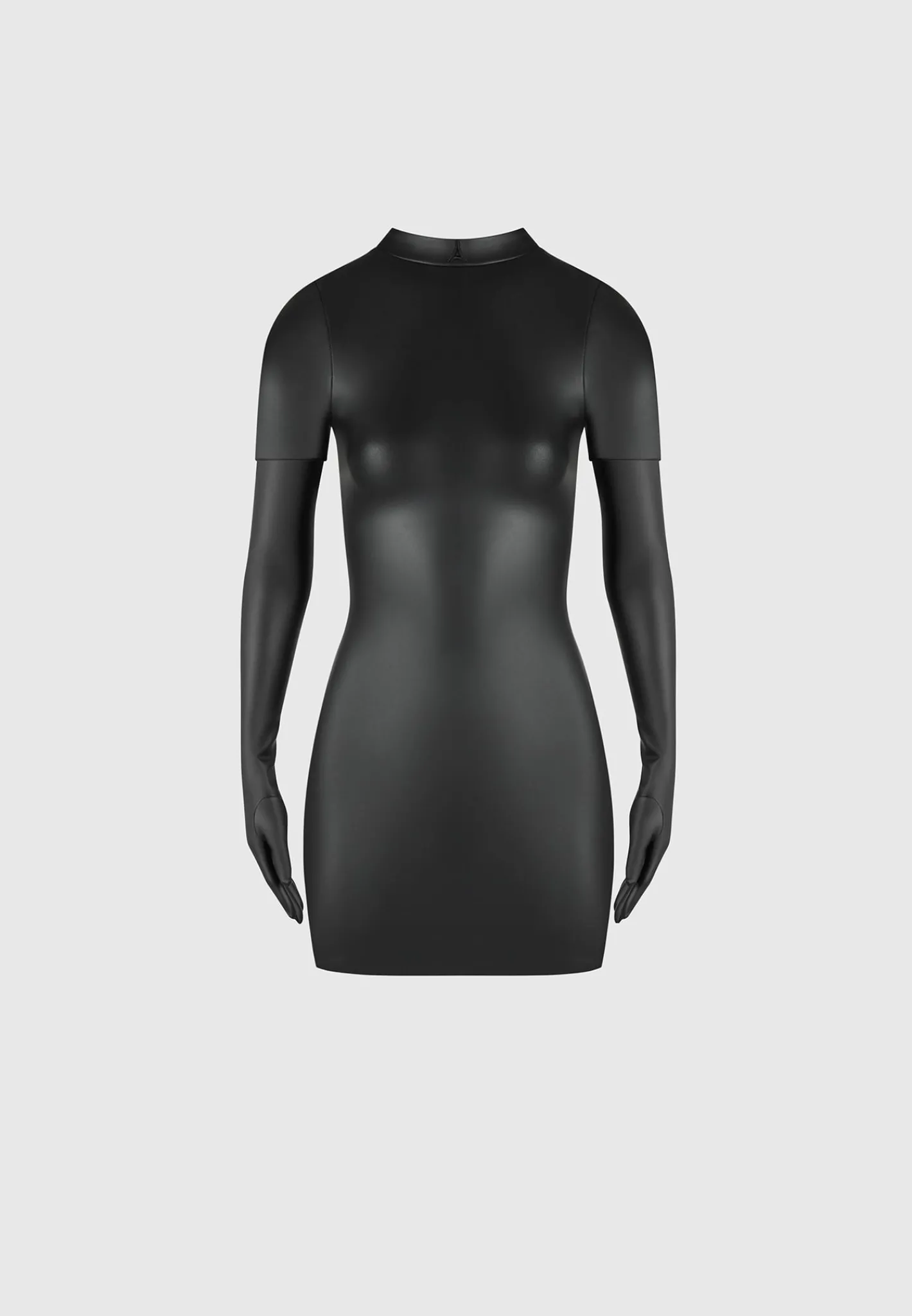 Vegan Leather Bodycon Dress with Gloves -^Manière De Voir Discount