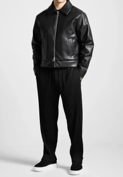Vegan Leather Boxy Jacket -^Manière De Voir Fashion