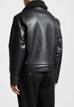 Vegan Leather Boxy Jacket -^Manière De Voir Fashion