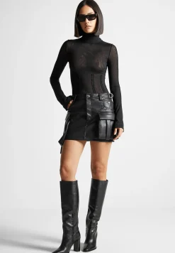 Vegan Leather Cargo Mini Skirt -^Manière De Voir Outlet