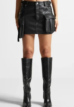 Vegan Leather Cargo Mini Skirt -^Manière De Voir Outlet
