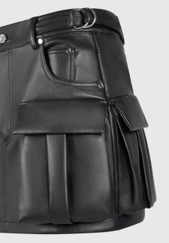 Vegan Leather Cargo Mini Skirt -^Manière De Voir Outlet