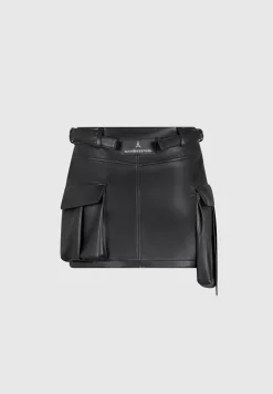 Vegan Leather Cargo Mini Skirt -^Manière De Voir Outlet