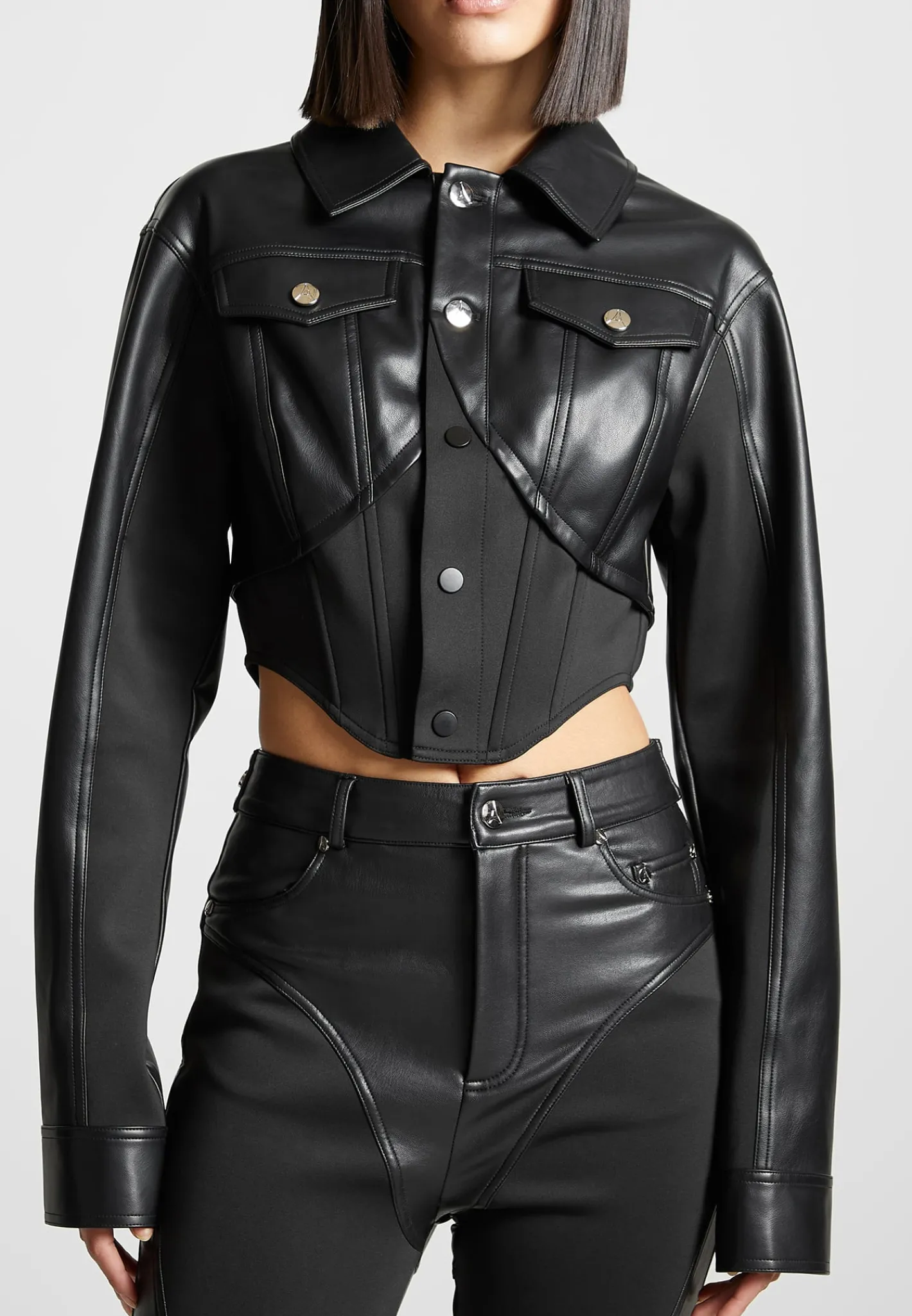 Vegan Leather Contour Jacket -^Manière De Voir Outlet