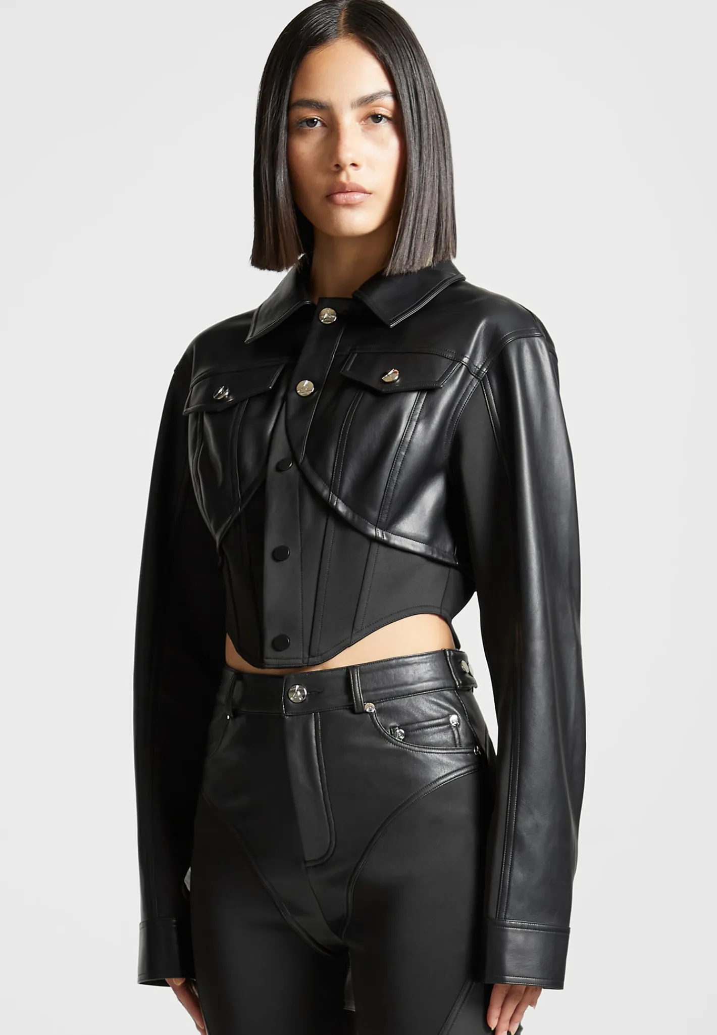 Vegan Leather Contour Jacket -^Manière De Voir Outlet
