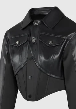 Vegan Leather Contour Jacket -^Manière De Voir Outlet