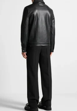 Vegan Leather Contrast Stitch Jacket -^Manière De Voir New