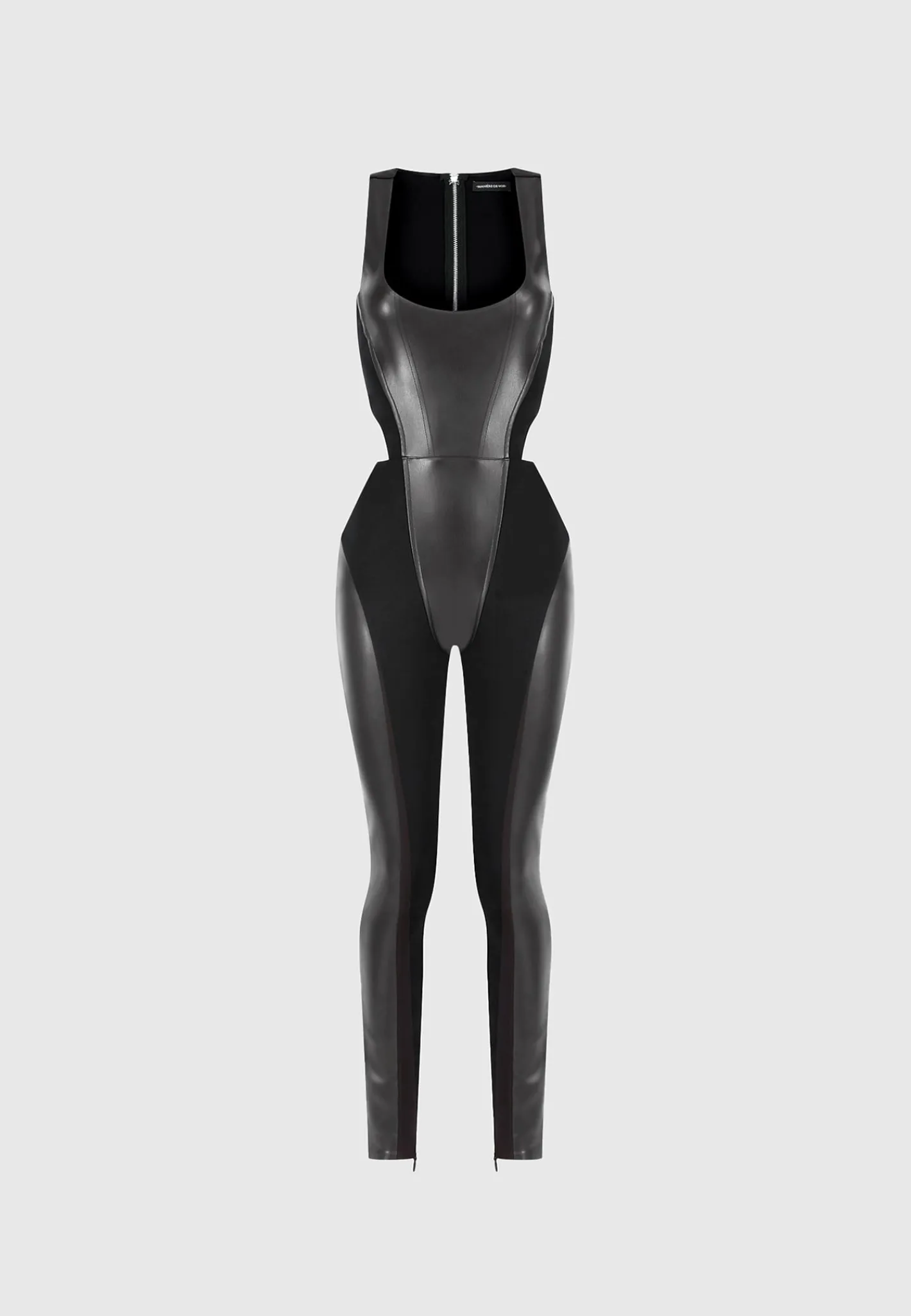 Vegan Leather Corset Lace Up Jumpsuit -^Manière De Voir Outlet