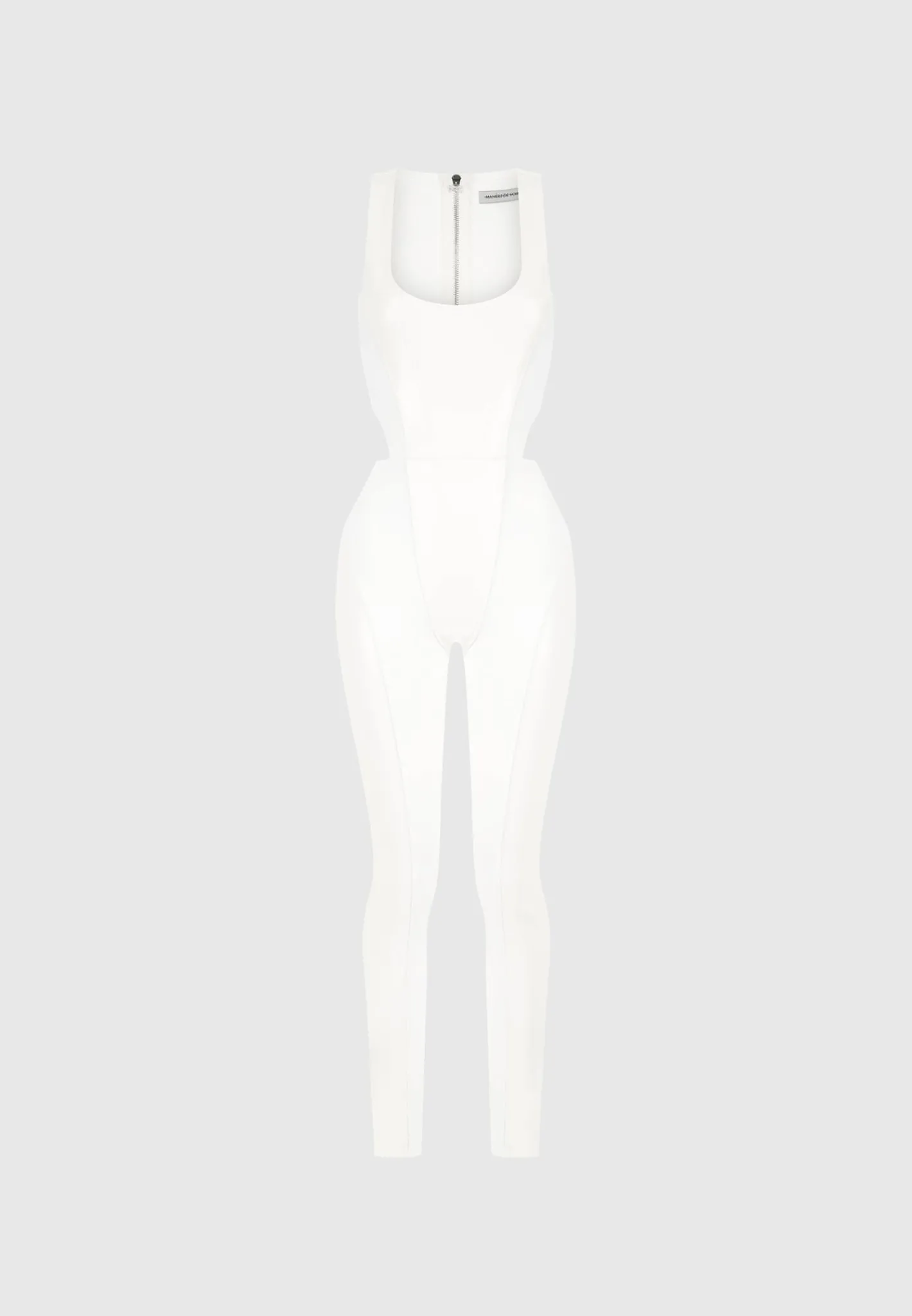 Vegan Leather Corset Lace Up Jumpsuit - Off White^Manière De Voir Outlet
