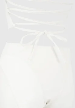 Vegan Leather Corset Lace Up Jumpsuit - Off White^Manière De Voir Outlet