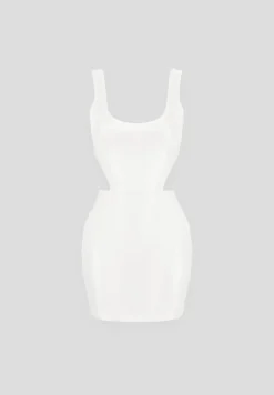 Vegan Leather Corset Mini Dress - Off White^Manière De Voir Online