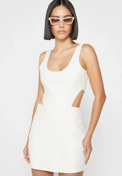 Vegan Leather Corset Mini Dress - Off White^Manière De Voir Online