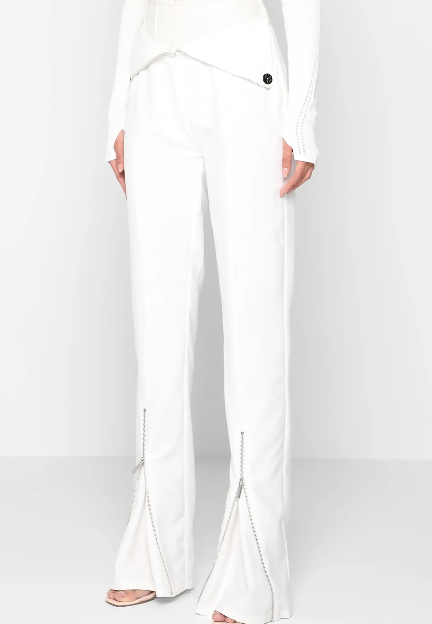 Vegan Leather Corset Zip Trousers -^Manière De Voir Fashion