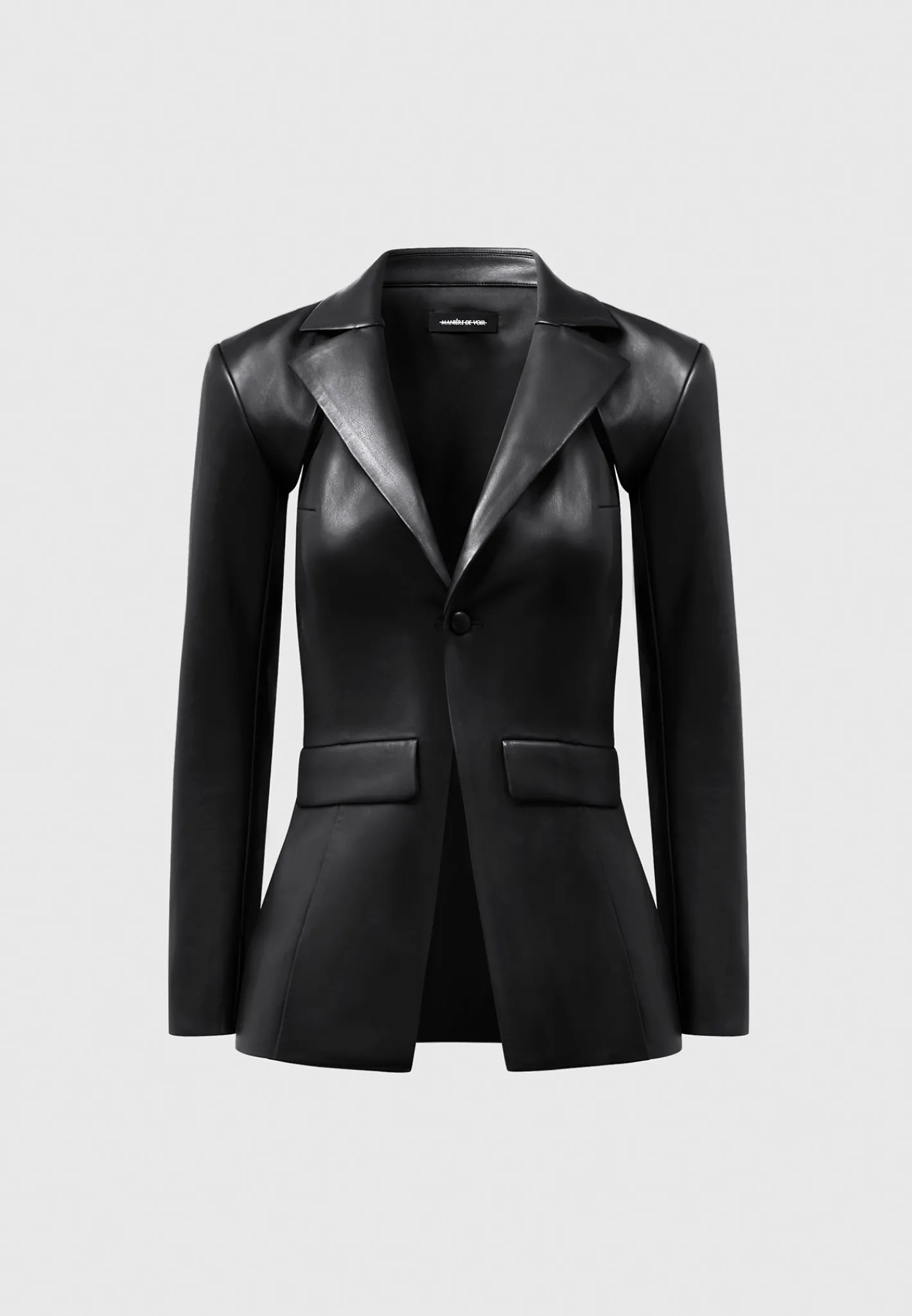 Vegan Leather Cut Out Blazer -^Manière De Voir Discount