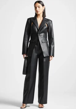 Vegan Leather Cut Out Blazer -^Manière De Voir Discount