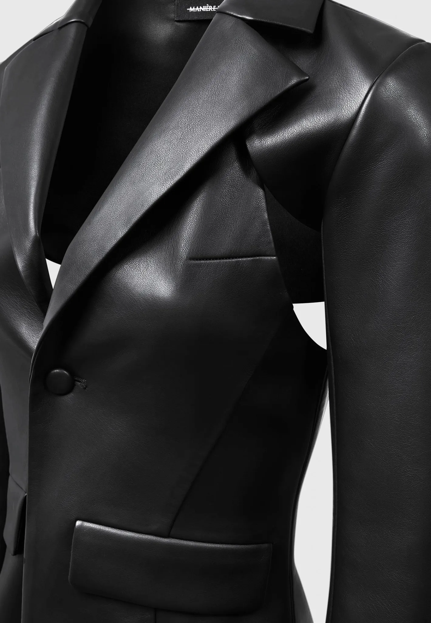 Vegan Leather Cut Out Blazer -^Manière De Voir Discount