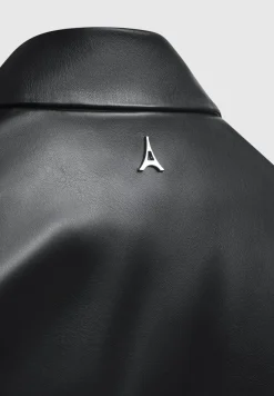Vegan Leather Double Breasted Blazer -^Manière De Voir Discount