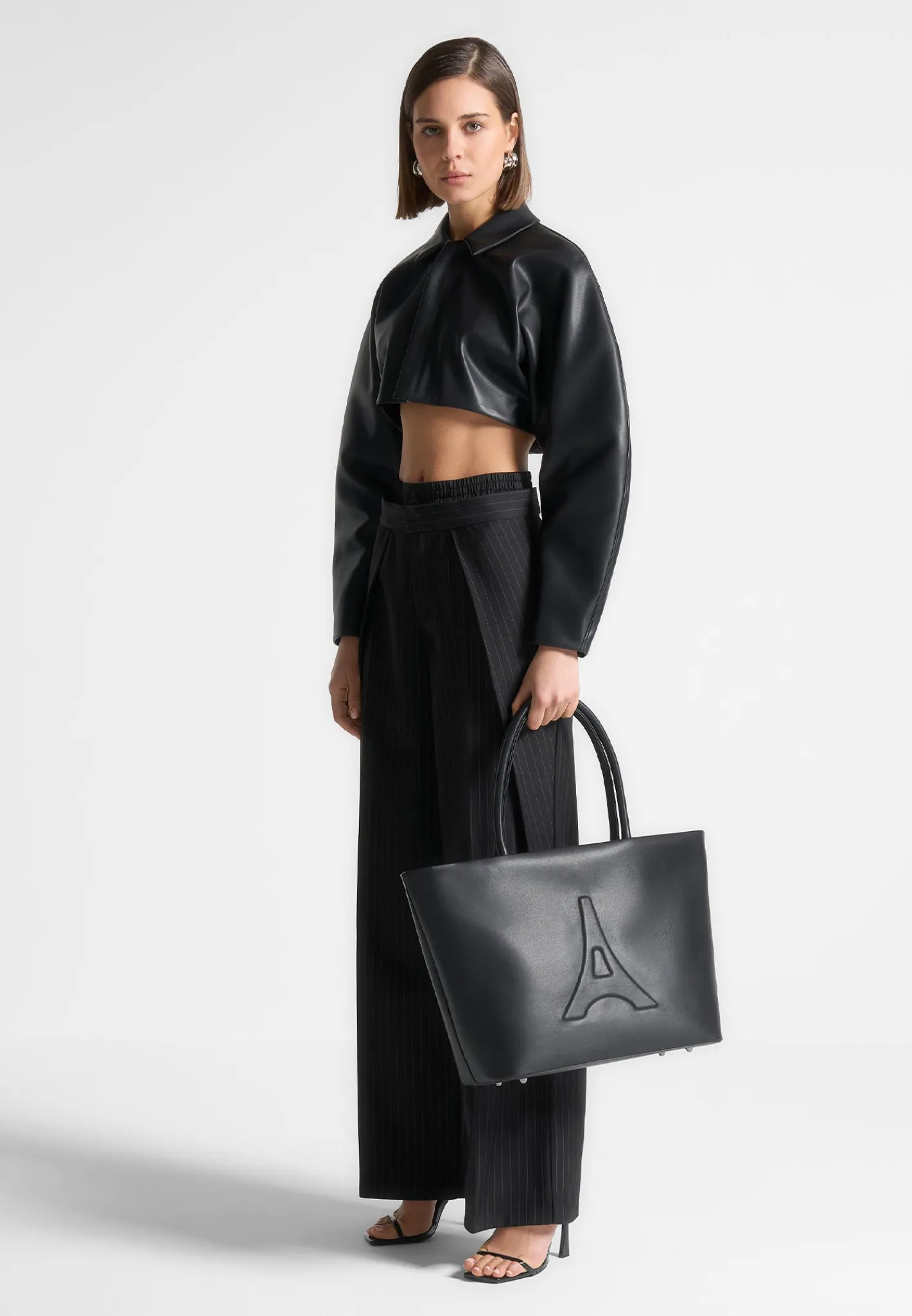 Vegan Leather Eiffel Tote Bag -^Manière De Voir Discount