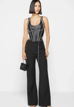 Vegan Leather Embellished Corset Top -^Manière De Voir Discount