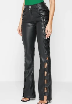 Vegan Leather Lace Up Trousers -^Manière De Voir Online