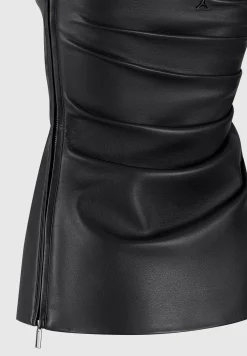 Vegan Leather Longline Bandeau Top -^Manière De Voir Clearance