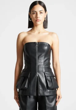 Vegan Leather Longline Bandeau Top -^Manière De Voir Online