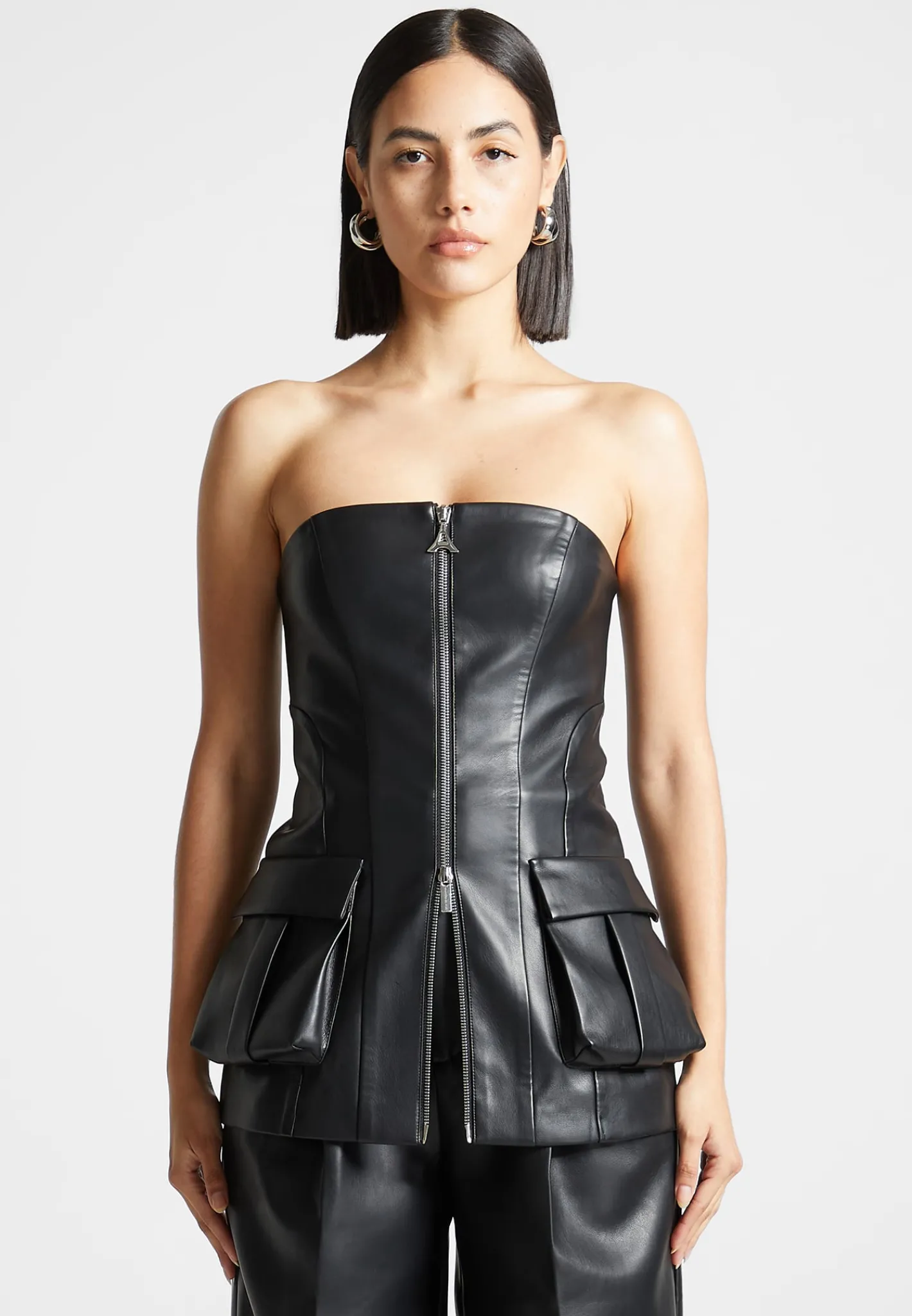 Vegan Leather Longline Bandeau Top -^Manière De Voir Online