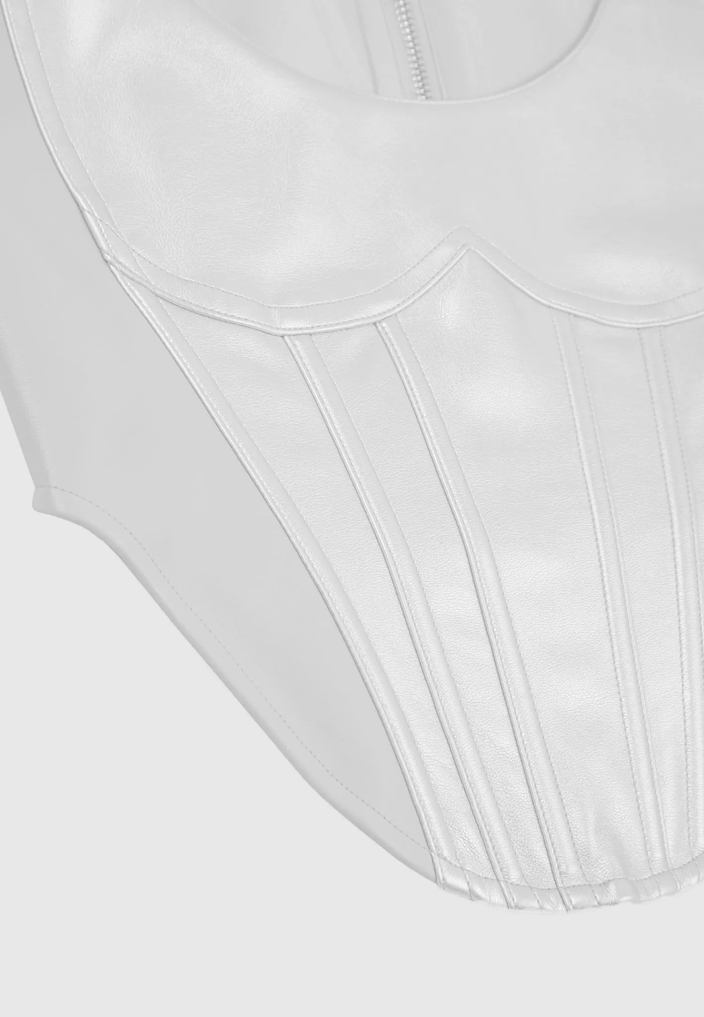 Vegan Leather Metallic Corset Top -^Manière De Voir Fashion