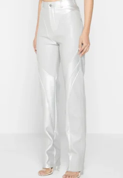 Vegan Leather Metallic Trousers -^Manière De Voir Sale