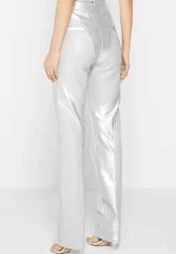 Vegan Leather Metallic Trousers -^Manière De Voir Sale