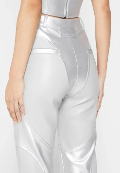 Vegan Leather Metallic Trousers -^Manière De Voir Sale