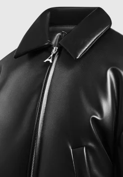 Vegan Leather Padded Bomber Jacket -^Manière De Voir Discount
