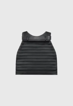 Vegan Leather Pintuck Chain Mini Skirt -^Manière De Voir Sale