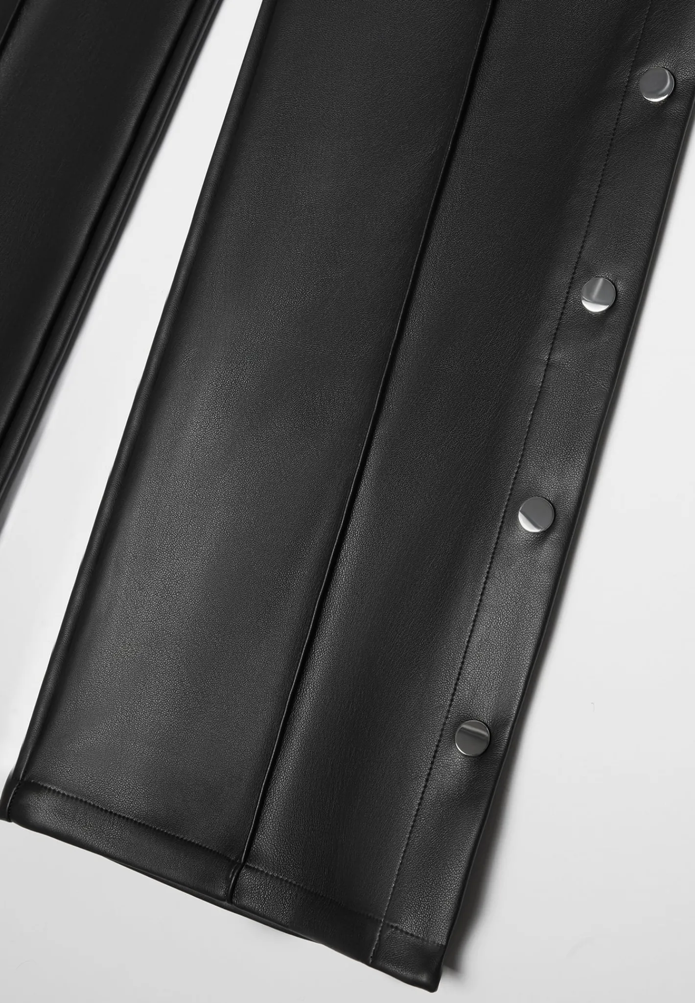 Vegan Leather Pintuck Popper Trousers -^Manière De Voir Discount