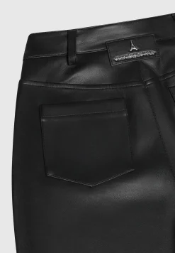 Vegan Leather Pintuck Popper Trousers -^Manière De Voir Discount