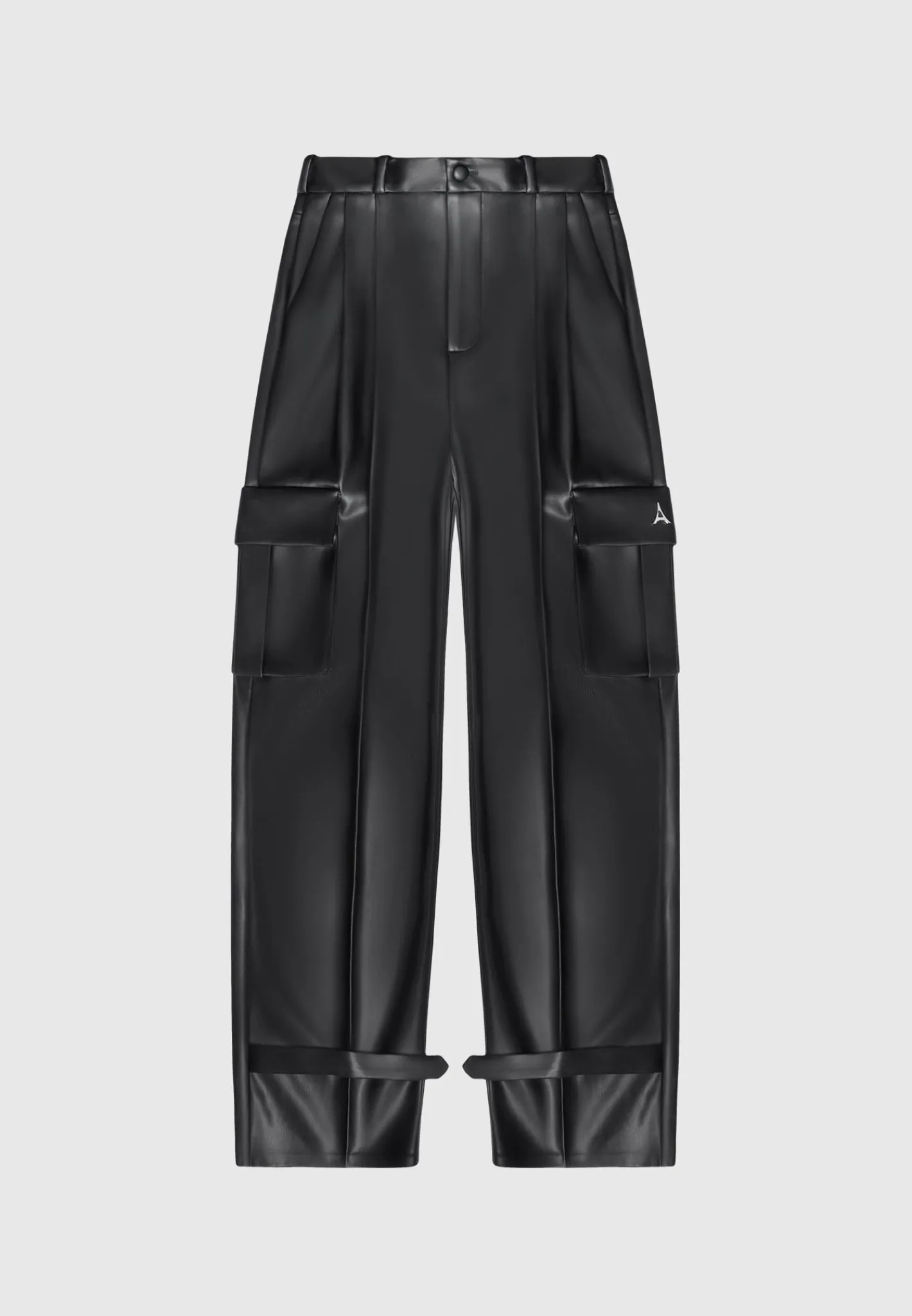 Vegan Leather Pleated Cargo Trousers -^Manière De Voir New