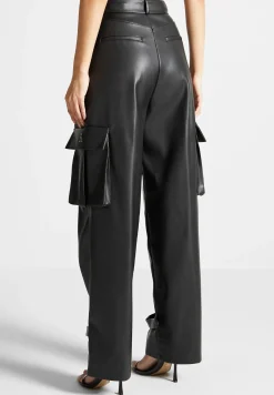 Vegan Leather Pleated Cargo Trousers -^Manière De Voir New