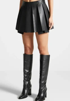 Vegan Leather Pleated Skort -^Manière De Voir Online