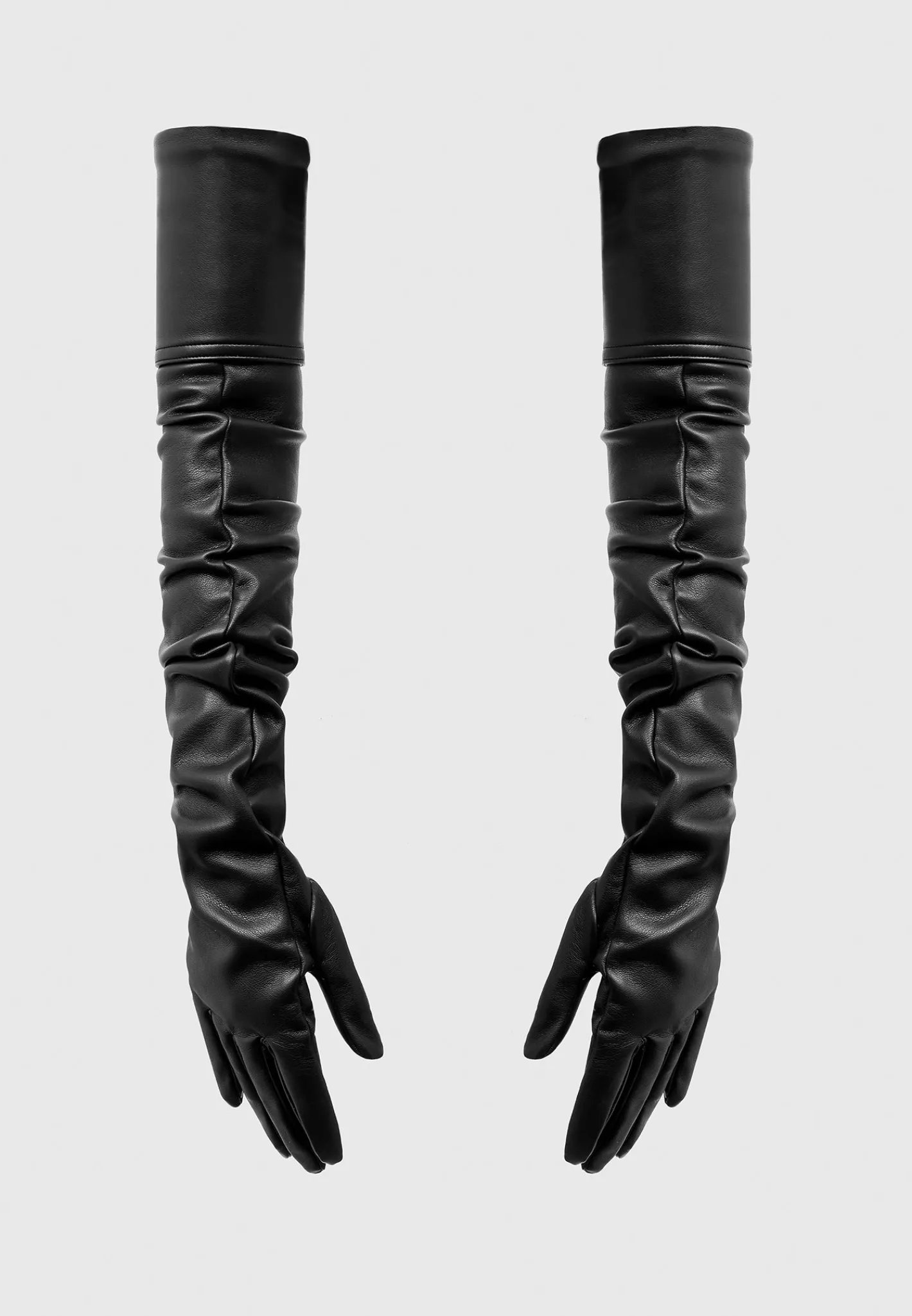 Vegan Leather Ruched Long Gloves -^Manière De Voir Best