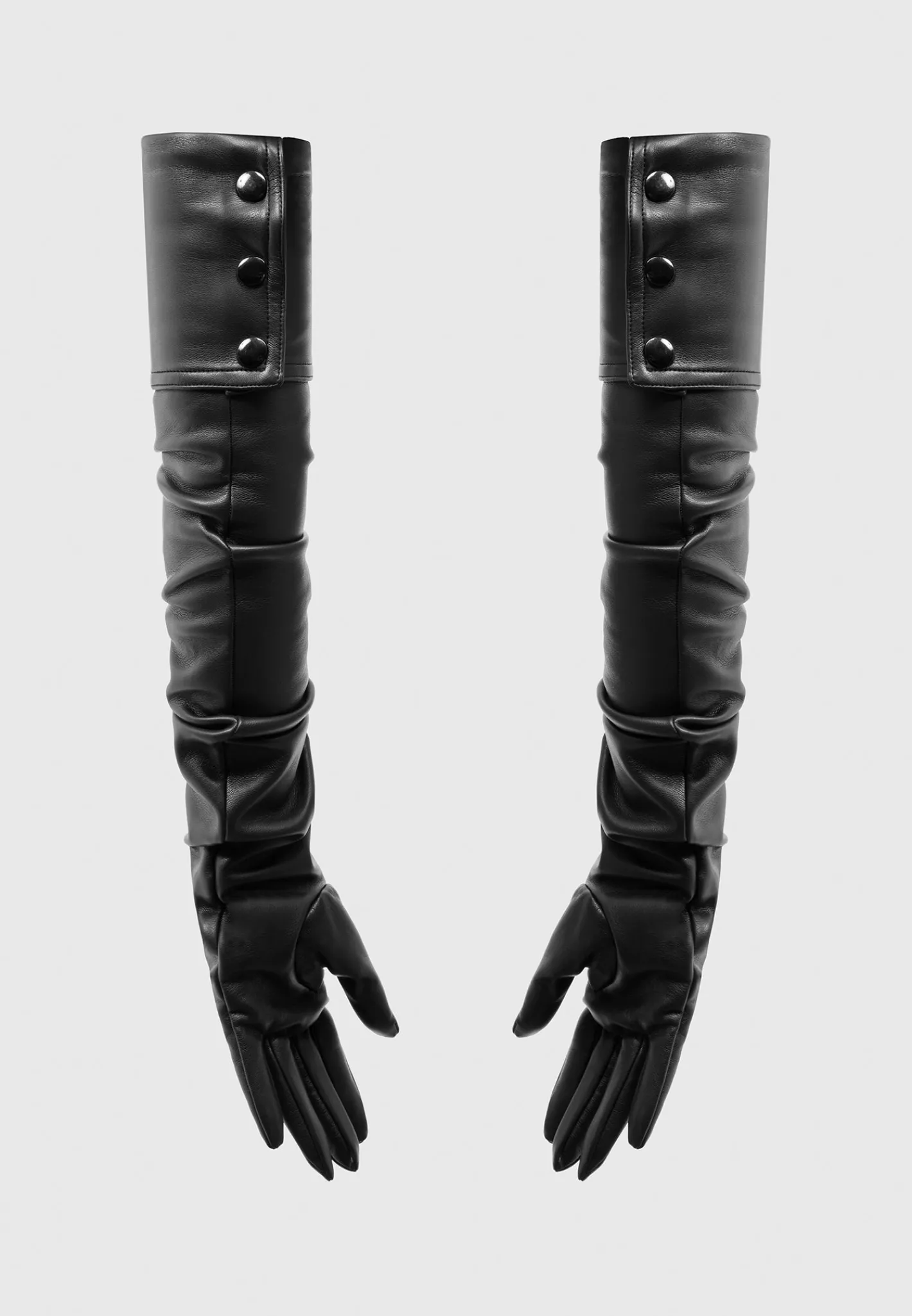 Vegan Leather Ruched Long Gloves -^Manière De Voir Best