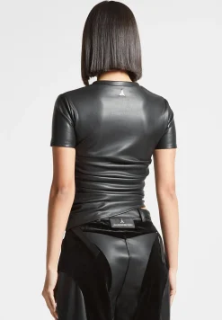 Vegan Leather Ruched T-Shirt -^Manière De Voir Outlet