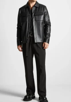 Vegan Leather Shirt Jacket -^Manière De Voir Clearance