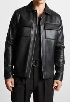 Vegan Leather Shirt Jacket -^Manière De Voir Clearance