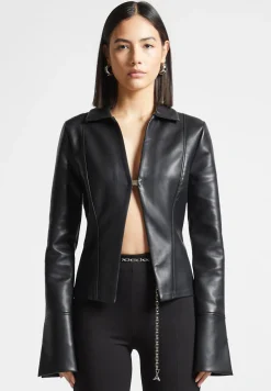 Vegan Leather Shirt with Clasp -^Manière De Voir New