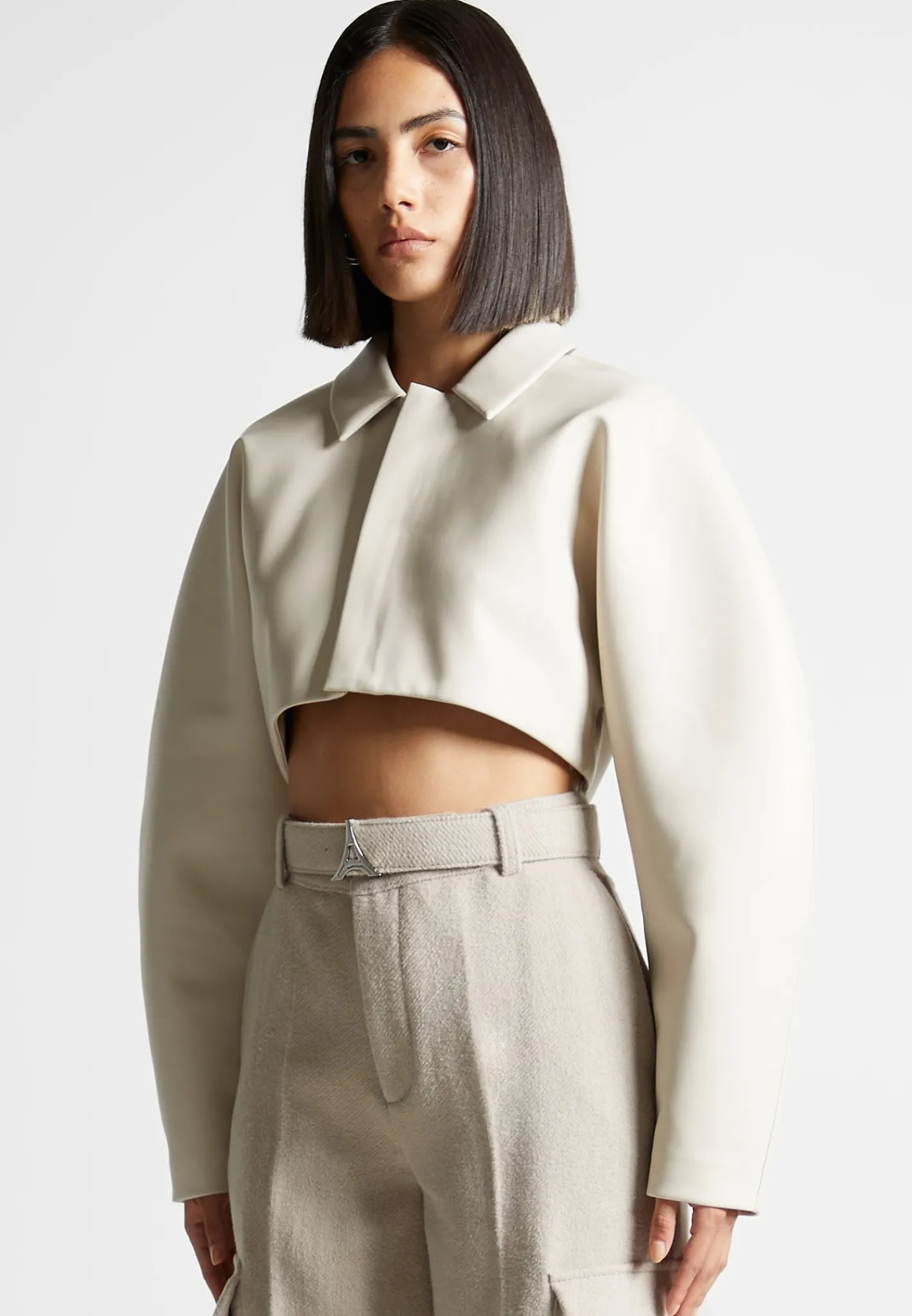 Vegan Leather Super Cropped Jacket -^Manière De Voir Clearance