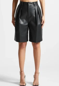 Vegan Leather Tailored City Shorts -^Manière De Voir Discount