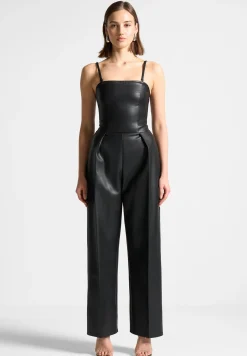 Vegan Leather Tailored Jumpsuit -^Manière De Voir Discount