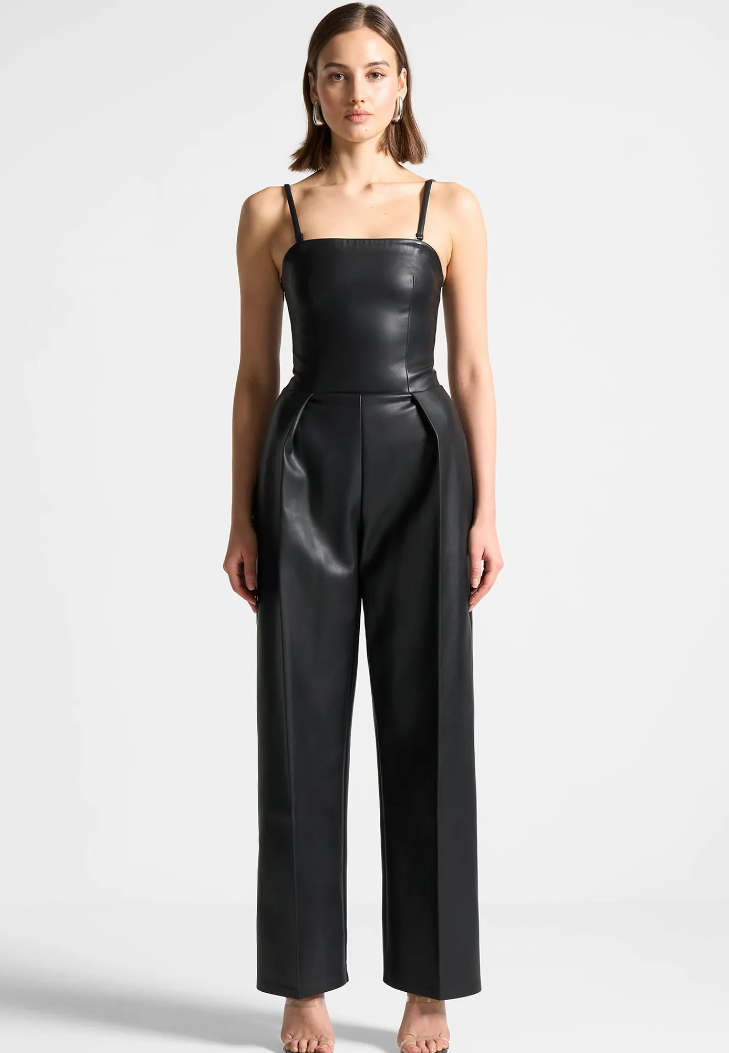 Vegan Leather Tailored Jumpsuit -^Manière De Voir Discount