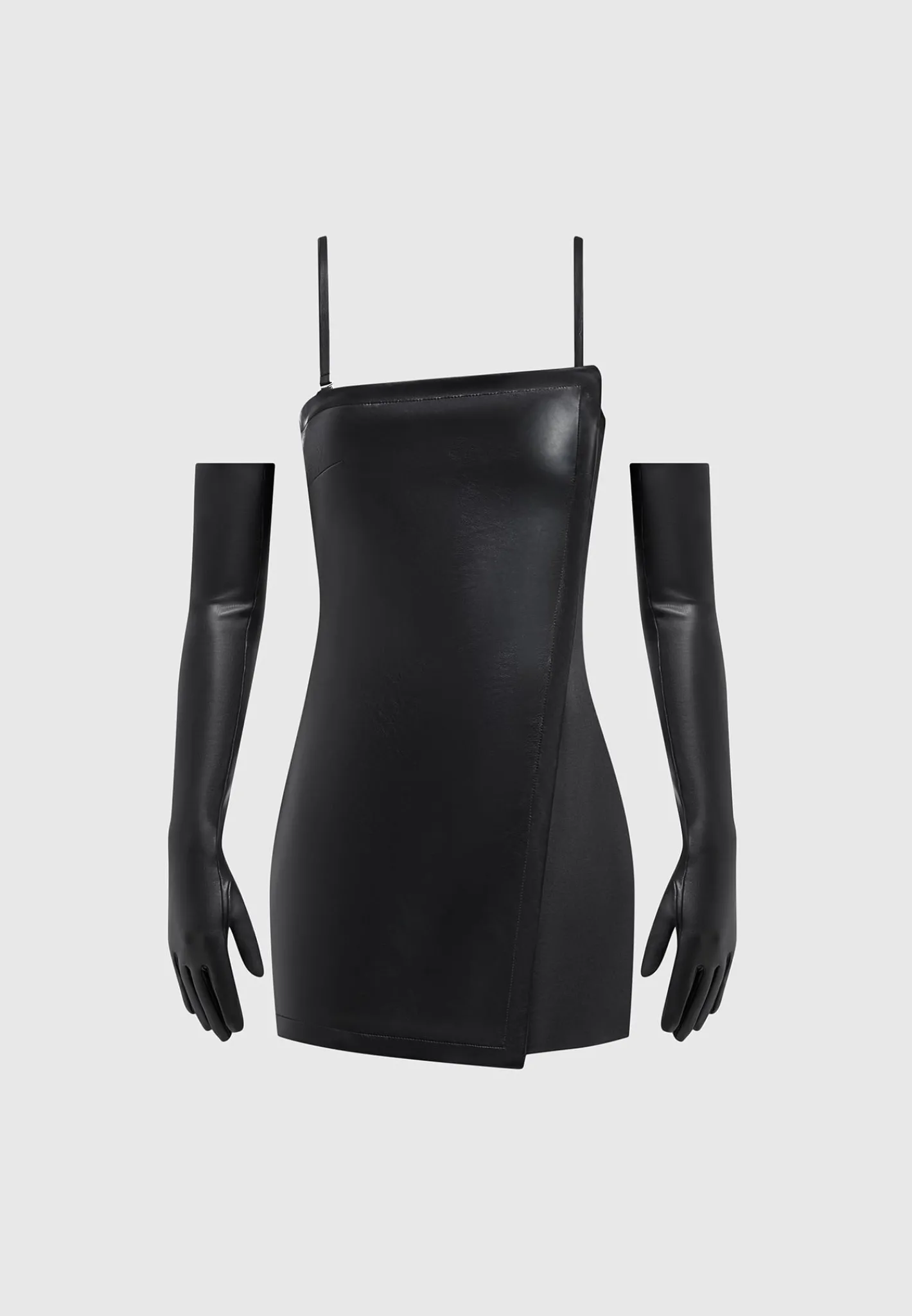 Vegan Leather Tailored Playsuit with Gloves -^Manière De Voir Discount